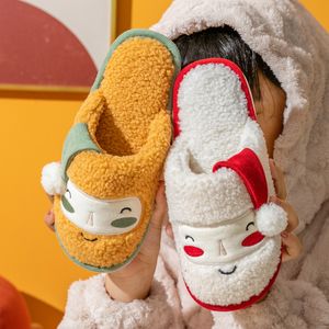 Pantoufles en coton antidérapantes pour femmes, amoureux d'hiver, noël, maison, thermique, intérieur, pantoufles en peluche, vente en gros