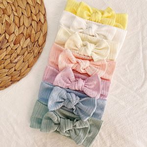 Coton doux Turban cheveux accessoires pour nouveau-né Sanil boule ronde tricoté bandeau bébé filles enfants nœud papillon bandeau bandeau