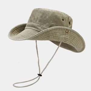 Coton Solid Bucket Hat Fisherman Chapeau extérieur Voyage du soleil Cassan pour hommes et femmes 191 240416