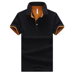 Coton solide hommes polos marque coton à manches courtes Camisas Polo été col montant mâle Polo chemise Polos tendance