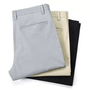 Pantalon de costume d'affaires en coton pour hommes, droit, ample, décontracté, grande taille, mode, 240315