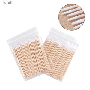 Wattenstaafje 100 stuks Hout Wattenstaafje Cosmetica Permanente make-up Gezondheid Oorsieraden Schone stokjes Knoppen Tip Wenkbrauw Eyeliner Tattoo Tool 7cmL231116