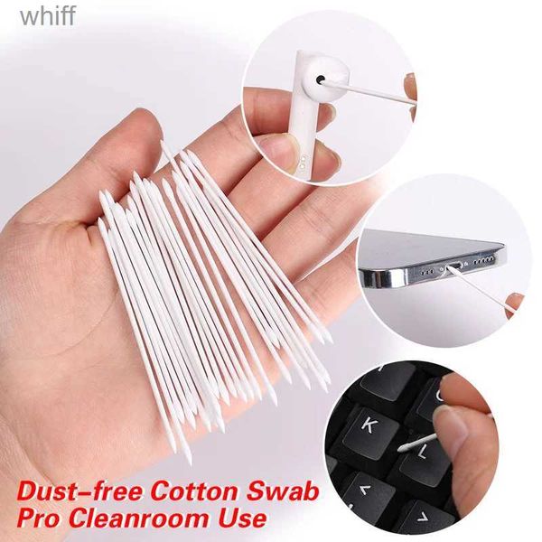 Cotton Swab 25/50pcs coton-tige de nettoyage bâton de salle blanche jetable pour écouteurs téléphone Port de Charge clavier poussière outil de nettoyage professionnel L231116