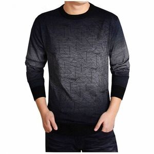 Katoen Trui Mannen Merk Kleding Mens Sweaters Print Casual Shirt Herfst Wol Trui Mannen O-hals Pull Homme Top 211008