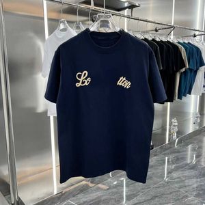 Sudadera de lana para hombre camiseta letra bordado 3d camiseta de manga corta V camiseta de diseñador hombres mujeres cuello redondo camisetas de punto camiseta de gran tamaño