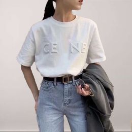 T-shirt en coton Designer T-shirts Hommes Femmes Lettres Graphiques imprimés en acier Tendance Casual Shirt Tops