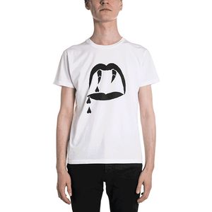 T-shirt en coton Col rond avec imprimé bouche baveuse T-shirts de créateurs pour hommes T-shirts drôles T-shirt unisexe Slim Fit