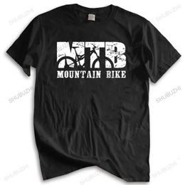 Coton Tshirt Men Crew Coun Tops Men T-shirt Mountain Biker Vintage Make T-shirt Unisexe Teeshirt Euro Taille 240423