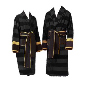 Katoen unisex mannen dames badjas slaapkleding lange mantel designer letter afdrukparen Sleeprobe nachthemd winter warm warm