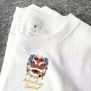 Katoenen witte T-shirts met korte mouwen voor mannen en vrouwen in de zomer Ins China-chique liefhebbers shirts met losse bodem