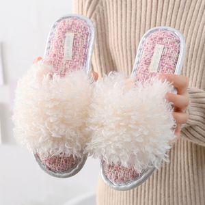 Coton Hiver Home Warm Women's Floor Indoor Plance confortable et Soft Fur Furry Slippers 2 47 Ry