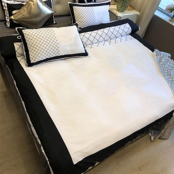 Juegos de cama de algodón tejido tamaño Queen acolchado 2 fundas de almohada sábana edredón edredón Cover2917