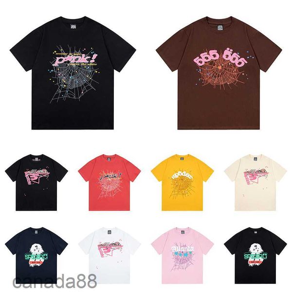 Coton Y2k Spider T-shirts Rose Violet Jeune Thug Sp5der 555555 Hommes Femmes High Street Style Hip Hop Impression 555 Sweat à capuche Qualité A010 BUJ5 BUJ5