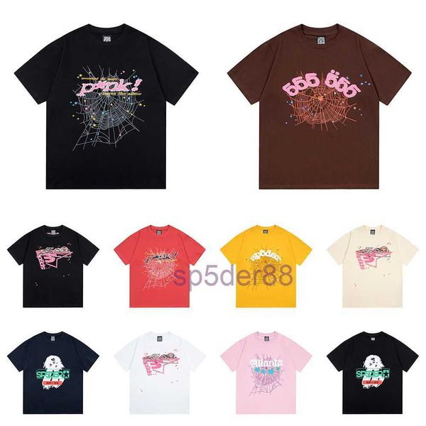 Coton Y2k Spider T-shirts Rose Violet Jeune Thug Sp5der 555555 Hommes Femmes High Street Style Hip Hop Impression 555 Sweat à capuche Qualité A010 ZVBT ZVBT