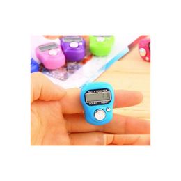 Tellers Fashion 1pc Stitch Marker en Row Finger Teller LCD Elektronische digitale tally merkmix kleuren Drop Delivery Office School Dhnzo