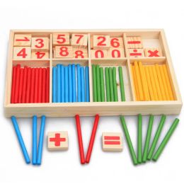 Nummerblokken tellen en montessori speelgoed voor kinderen leren, leren wiskunde peuters educatieve houten staven met opslaglade