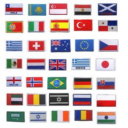 Land Flag Patches Strepen Geborduurde Turkije Frankrijk EU Nederland Vlag Tactische Badges Leger Applique Militaire Patches