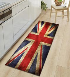 Drapeau de pays imprimé long tapis d'entrée de tapis paillasson tapete absorbant cuisine antisislip coulway zone tapis moderne floormat extérieur6833720