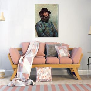 Countryside Landscape Canvas Art Portrait de Poly Fisherman à Kervililouen Claude Monet Painting Impressionniste Home Decor