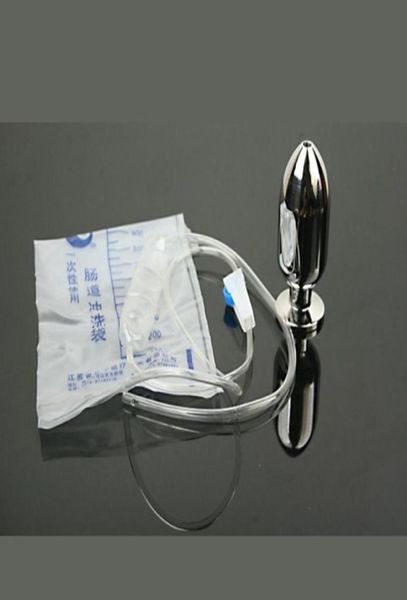 COUPER Metal Anal Ducha Enema Boquilla de agua Enchufe Cabeza Enema Limpieza anal Acero inoxidable Butt Plug Anal Plug Juguete sexual erótico Ano 1614647