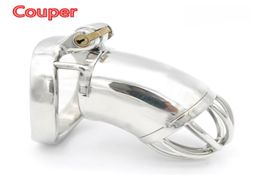 Couper, nouveau dispositif masculin Peins Lock avec anneau pénien en forme d'arc BDSM jouets sexuels ceinture en acier inoxydable CPA2788542775