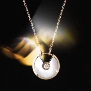 Paar kristal designer sieraden designer ketting liefde hanger amulet hanger dubbelzijdige transparantie kettingen liefde sieraden Collares 5A met merkdoos