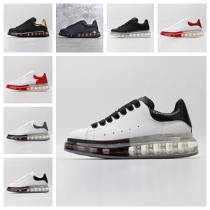 Couple Designer Chaussures pour hommes Baskets à semelle transparente Chaussures de sport surdimensionnées Blanc Noir Cuir Luxe Velours Daim Femmes Baskets Hommes Femmes Appartements Plate-forme de dentelle