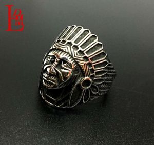 Paar Overdreven ring Indian Head zwartmakend roestvrij staal direct marketing54259569544131