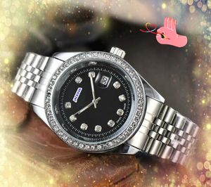 Couple hip hop glacé des hommes de concepteur de femmes de concepteur entièrement diamants anneau à point rose rose rose argenter calendrier colorant en acier bande horloge bracelet montres cadeaux