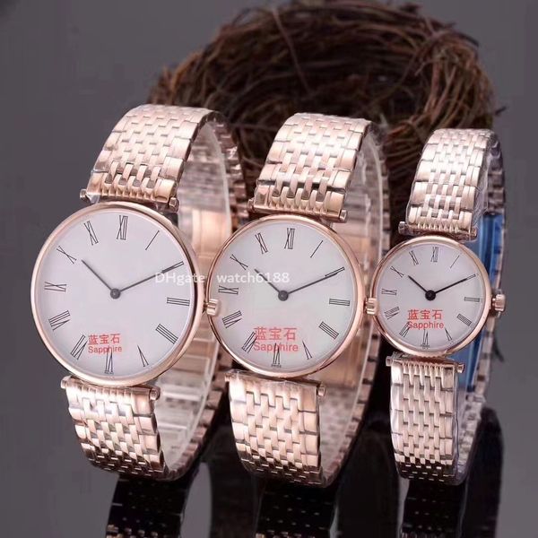 Couple De Luxe Quartz Mens Montre Cas Rose Or Mouvement Étanche Montre De Luxe Designer Montres Longinss Montre-Bracelet De Haute Qualité Classique Mode Montre Dame