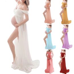 Robe de maternité pour Couple, accessoires Maxi, robe florale, tir fantaisie, Po, robes de grossesse, printemps automne, 240228