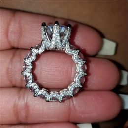 Anillo de compromiso para parejas, joyería de Plata de Ley 925 de 10mm AAAAA Cz, anillos de compromiso para boda para mujeres y hombres, regalo de joyería