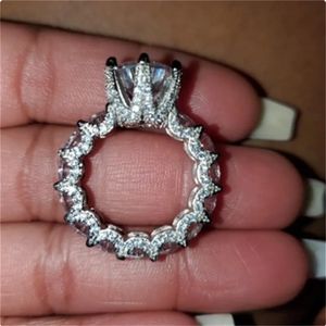 Paar Promise Ring 925 sterling zilver Bijou 10mm AAAAA Cz Engagement Wedding band ringen voor vrouwen mannen Sieraden Gift
