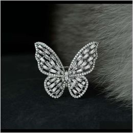 Paar ringen drop levering HBP mode luxe sieraden stijl te koop in 2021 vlinder gesloten 925 Sier Ring Fairy Benxian Gjnvs