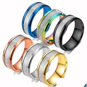 Paar ringen modeontwerper belofte roestvrijstalen ring mannen vrouwen hiphop temperament trend 8m mm drop levering sieraden dhgarden dhfso
