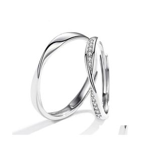 Paar ringen mode eenvoudige opening sun moon minimalistische sier kleur verstelbare ring voor mannen vrouwen verloving sieraden drop levering otwn9