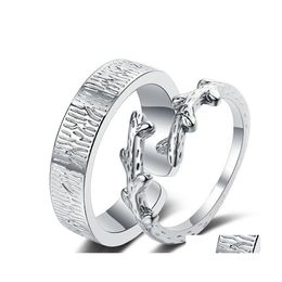 Couple anneaux bague romantique pour femmes hommes Punk amour promesse mariage Saint Valentin cadeau livraison directe bijoux Otogp