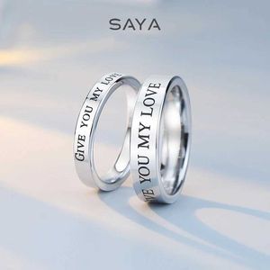 Rings de couple Saya Ring Reproductive Womens High Quality Fashion Finger Tungsten Bijoux adapté à la livraison des couples S24523010