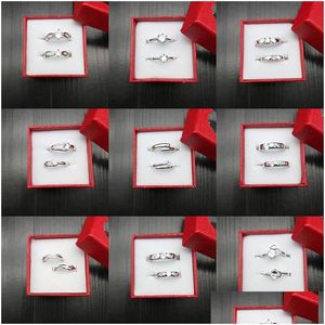 Couple Anneaux En Gros Pop Box Lovers Taille Réglable Bague Live Saint Valentin Cadeau Hommes Et Femmes Fiançailles Souvenir Fashi Dhgarden Dhv6D