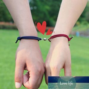 Pareja Cuerda Pulsera Mujeres Pulseras Amistad Cuerda Trenzada Distancia Pareja Pulsera Magnética Kit Atraer Amante Joyería