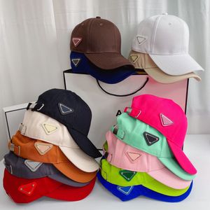 Paar Sports Designer Ball Caps Women Herfst Winter Casquette Fashion Candy Color Side Triangle Letter Verstelbare cap