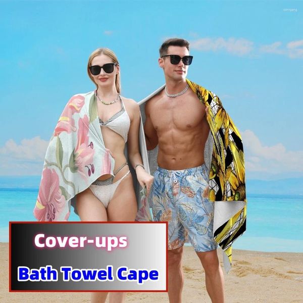 Couple surf Poncho Changer la serviette rapide Bath de bain sec Cape Femmes Cover-up Microfibre Swim Beach Blanket Beachrope Swimwear for Men