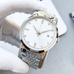 Montre de couple mouvement automatique 40/35 mm montres mécaniques étanche mode montre-bracelet d'affaires Montre De Luxes bracelet en acier inoxydable