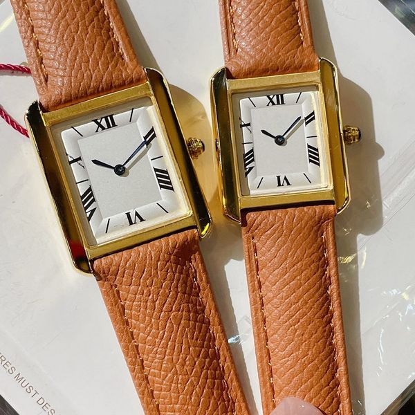 Couple watch tank dames montres duigner diamètre 36 mm comptoir en verre saphir t0p réplique officielle wristwatch beau cadeau 103a