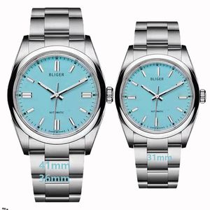 Montre de couple femmes montres Oyster cadran rose perpétuel femme 31/36/41mm acier fin automatique mécanique 904L inoxydable couleur saphir montres de luxe pour dame