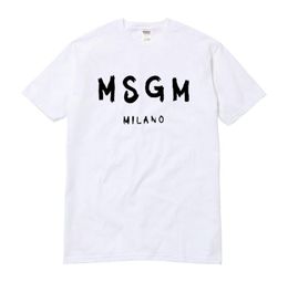 Couple de qualité totale Menwomen Msgm T-shirt Summer Brand LETTER IMPRIMÉ TEE Tee Coton Coton Coton Sleeve Oneck Tshirt1514501