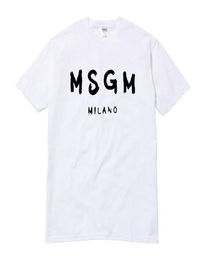 Paar hele kwaliteit menwomen msgm t -shirt zomer merk brief bedrukte tops tee casual katoen met korte mouw op het kappen 9450246