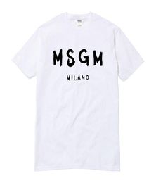 Couple de qualité tout en toute qualité Menwomen msgm t-shirt d'été lettre de marque imprimé tee tee décontracté coton à manches courtes ondeck tshirt8725548