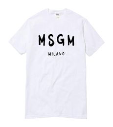 Couple de qualité toutaine Menwomen Msgm T-shirt Summer Brand LETTER IMPRIMÉ TEE Tee Coton Coton Coton Sleeve Oneck Tshirt8049121