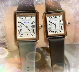 Couples pour hommes pour femmes montres deux aiguilles bleues Design Quartz Luxury de haute qualité Corloge de cuir de vache véritable